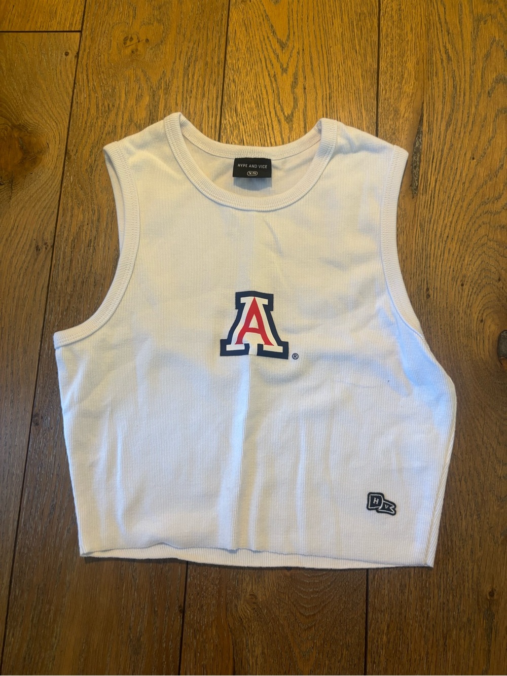 Hype & Vice White Arizona 'A' Logo Women’s Tank Top
